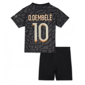 Paris Saint-Germain Ousmane Dembele #10 Replika Babytøj Tredje sæt Børn 2023-24 Kortærmet (+ Korte bukser)